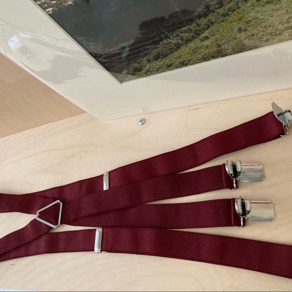 ASOS Burgundy Suspenders - Picture 5 of 9